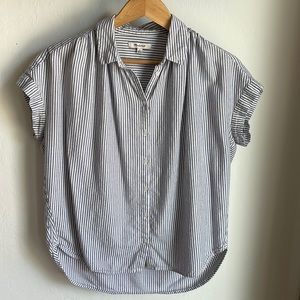 Madewell Striped Central Drapey Shirt Small